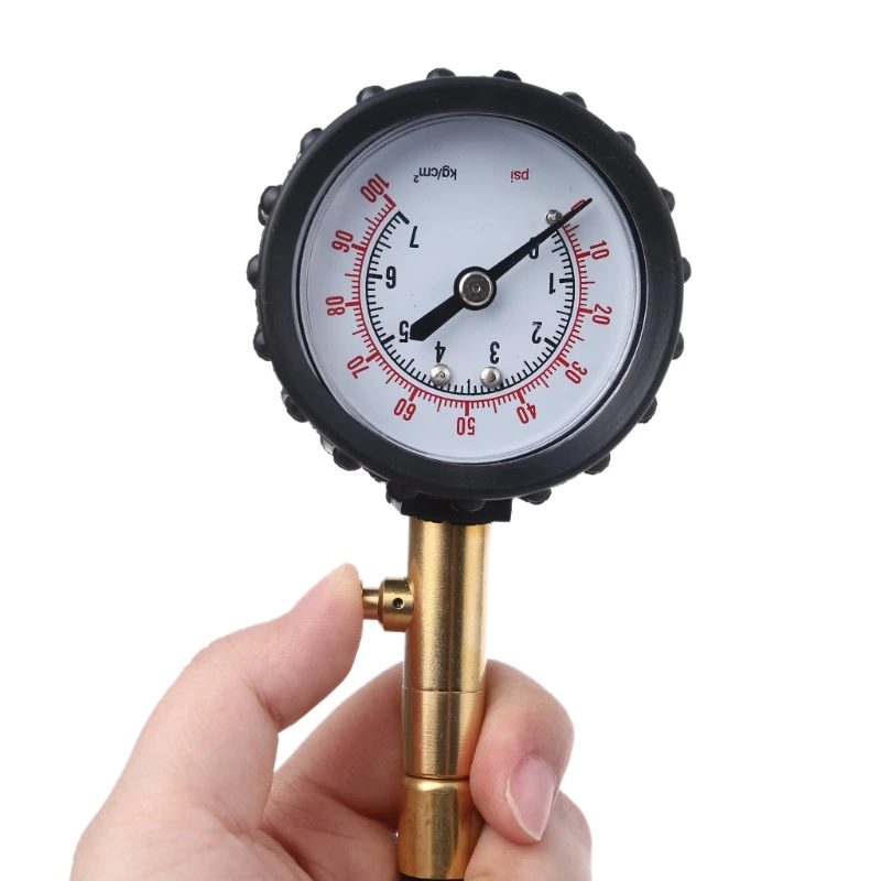 

Integrated Tire Pressure Gauge Easy Read Dial Hardware Suitable for Measuring Tire Pressure of Car Motorcycle