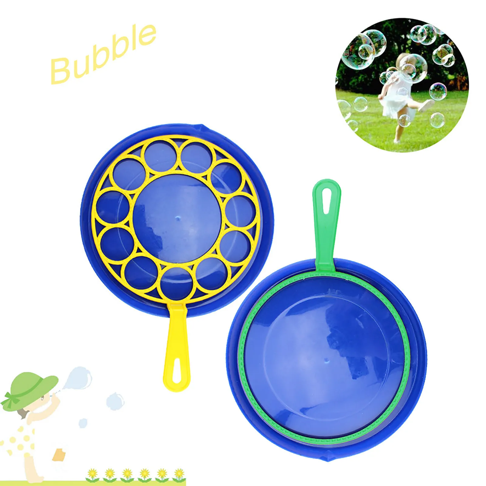 

3PCS Water Bubble Blowing Toys Outdoor Fun Soap Soap Bubble Concentrate Stick Blowing Bubble Tray Kids Interactive Toys Kits #29