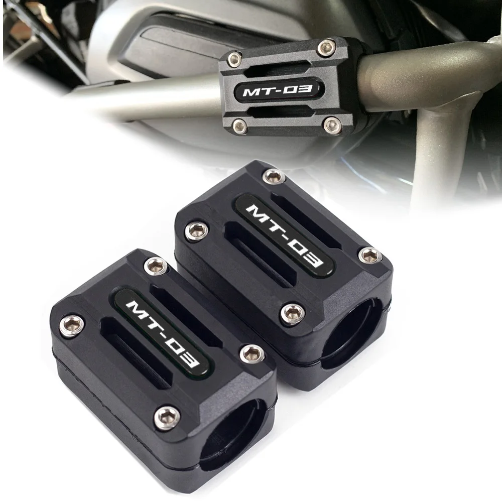 

For Yamaha MT03 MT-03 MT 03 2015-2021 2020 22/25/28mm Motorcycle Engine Crash Bar Protection Bumper Decorative Guard Block