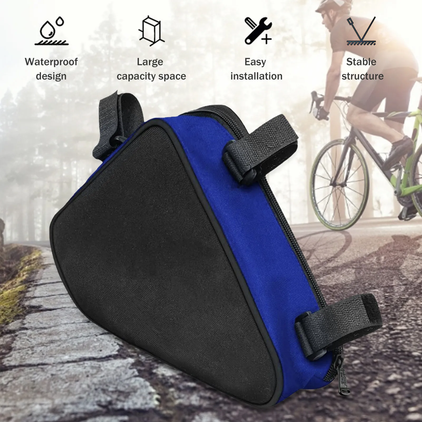 

Bike Saddle Frame Bag Cycling Waterproof Under Top Tube Pouch Saddle Rack Trunk Bags Luggage For Bike Mobile Phone Bag