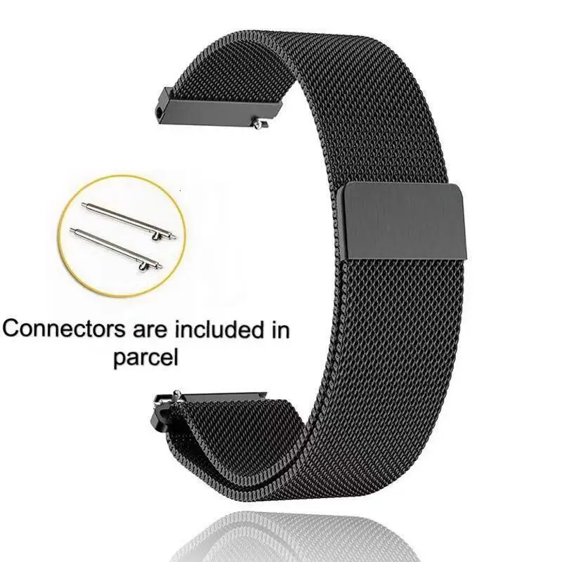 Ремешок 22 мм 20 мм для samsung Galaxy Watch 42 мм 46 мм Миланская Петля из нержавеющей стали для samsung gear Classic Frontier Amazfit bip