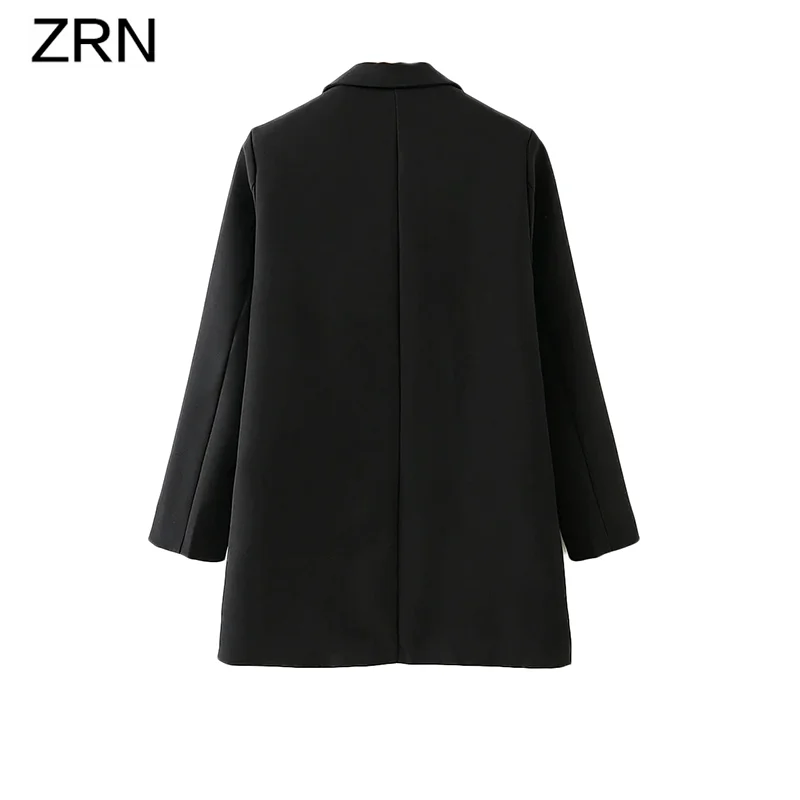 Блейзер ZRN Женский Повседневный однотонный на одной пуговице офисный винтажный Модный женский костюм