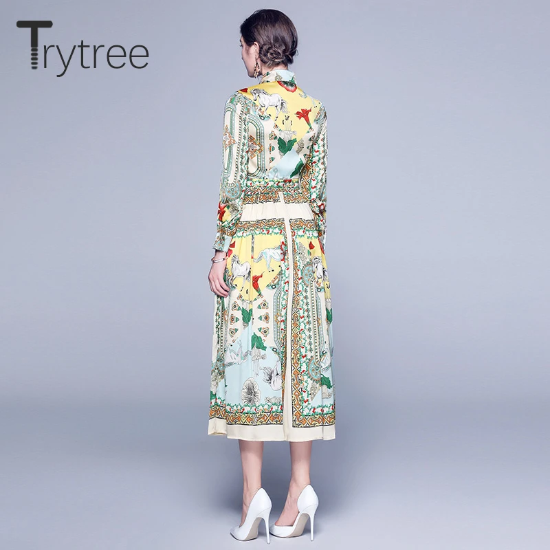 Женское Повседневное платье Trytree элегантное офисное платье-трапеция из