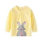 2020 футболка для девочек, футболка с анимационным Кроликом, одежда для детей, футболка, топы для девочек, топы для девочек, Осенние футболки, одежда для детей, девочек