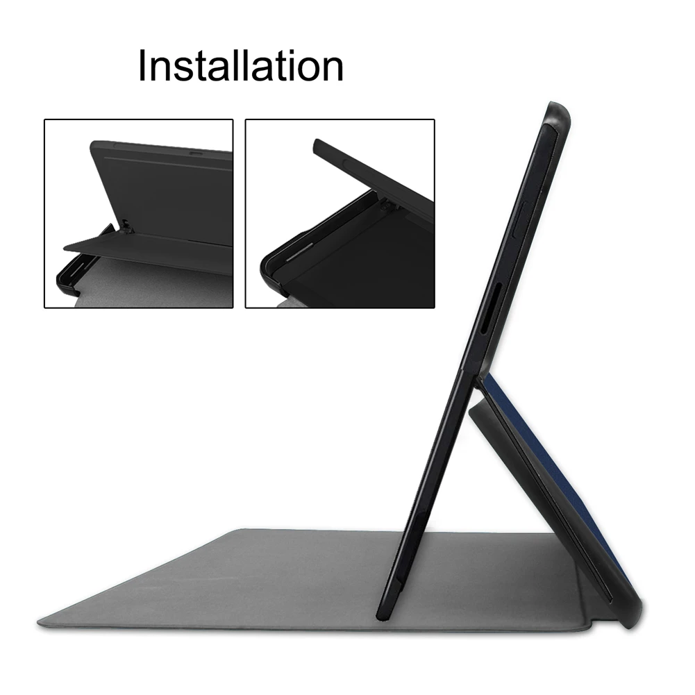 Чехол подставка из искусственной кожи для Microsoft Surface Pro X 2019|Чехлы планшетов и