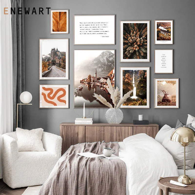 Фон для фотографий с изображением леса Листьев реки заката пейзажа | Дом и сад