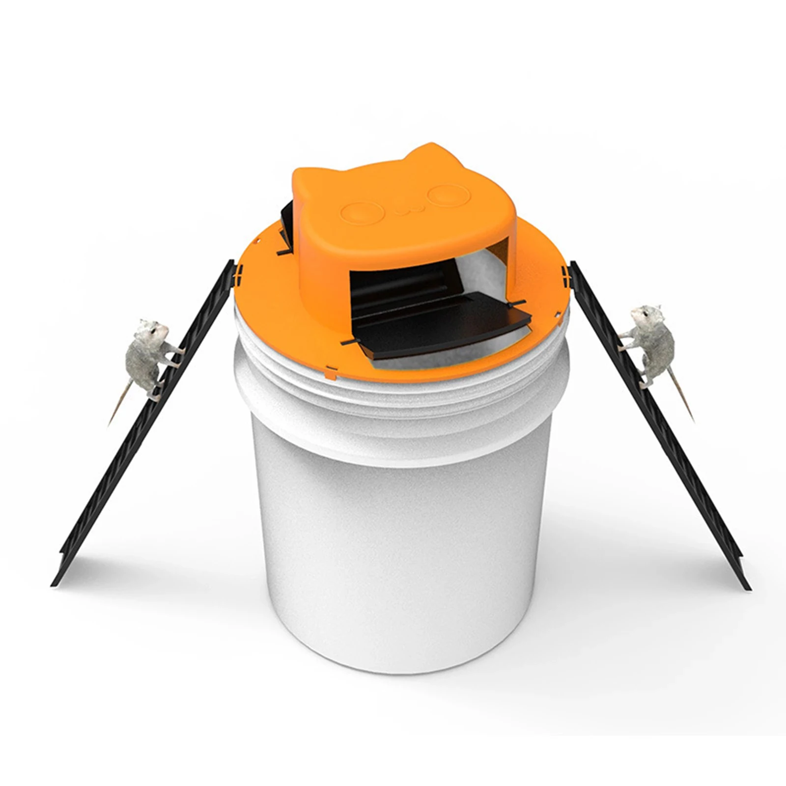 

Reusable Moustrap Bucket-Flip Slide Bucket Lid Mousetrap Auto Reset Design Balance Mousetrap For Indoor Outdoor