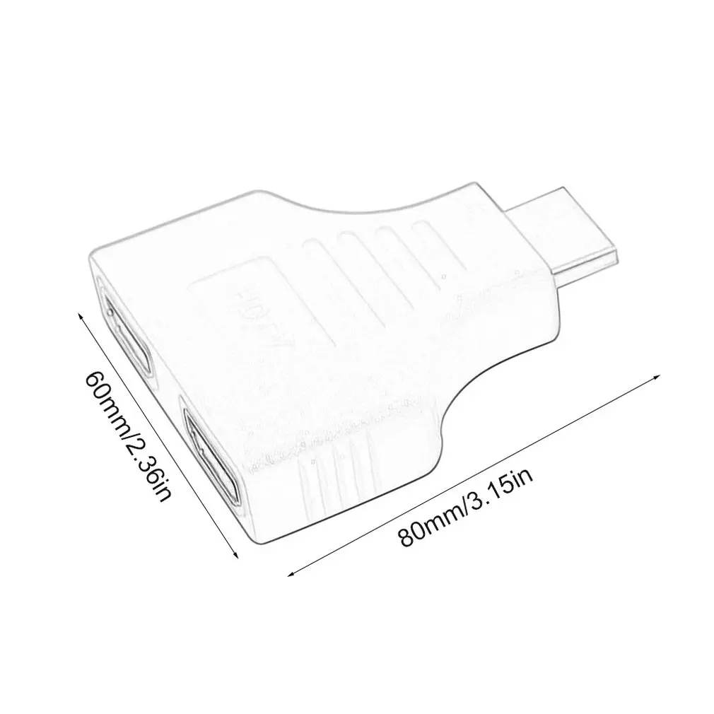 

1080P HDMI-compatible Ports Male to 2 Female 1 In 2 Out Splitter Adapter Converter For TV 2019 Dropshipping