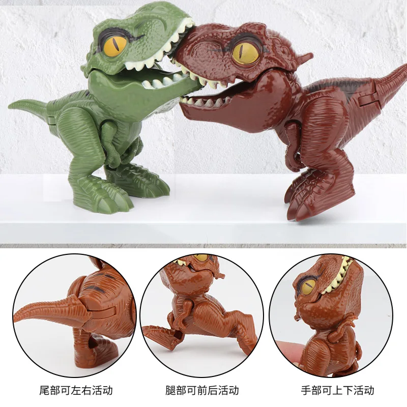 

Dinosaur Model Toys Bite Finger Game Joint Movable Simulation Tyrannosaurus Rex Novelty Gag Trick Jokes Toy For Boys Children