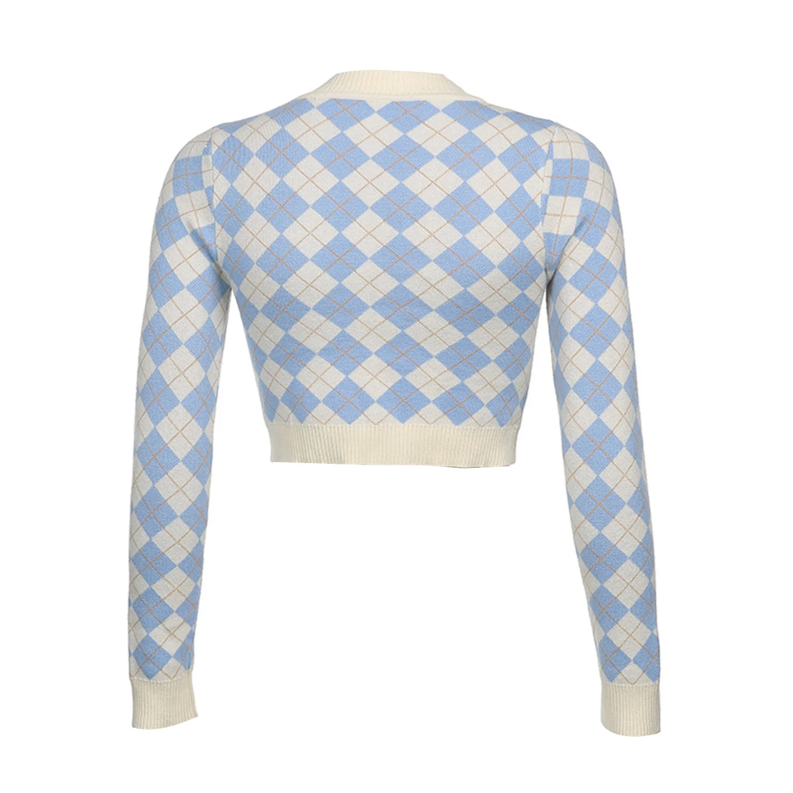 Женская трикотажная рубашка с длинным рукавом и круглым вырезом | одежда