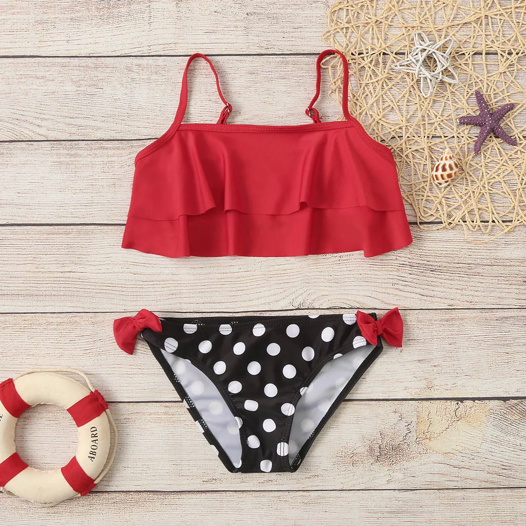 Новинка 2020 купальник для девочек летний детский раздельный милые детские