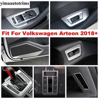 head lights button shift gear panel car door speaker cover trim stainless steel interior for volkswagen arteon 2018 2021