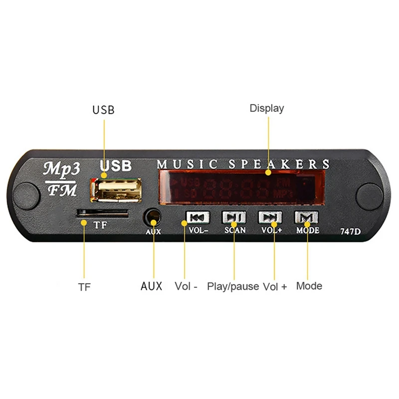 Bluetooth усилитель плата 80 Вт 2 1 канальный сабвуфер Amplificador o с Aux Fm Tf U диск домашний