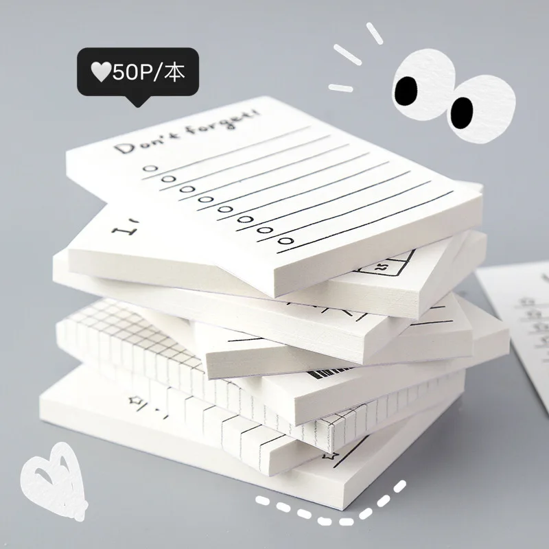 

Notepad Ideas Lovely Plan Book Punch Student Learning Record Stationery Tearable Student Memo Pad Not sticky planner