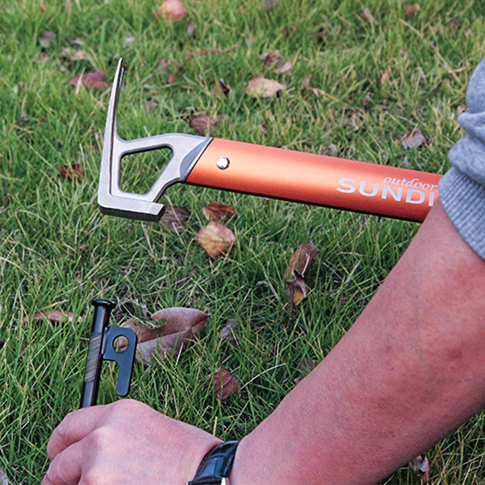 

Outdoor Camping Tent Hammer Stainless Steel Tent Nail Puller Tent Peg Accessories Camping Equipment