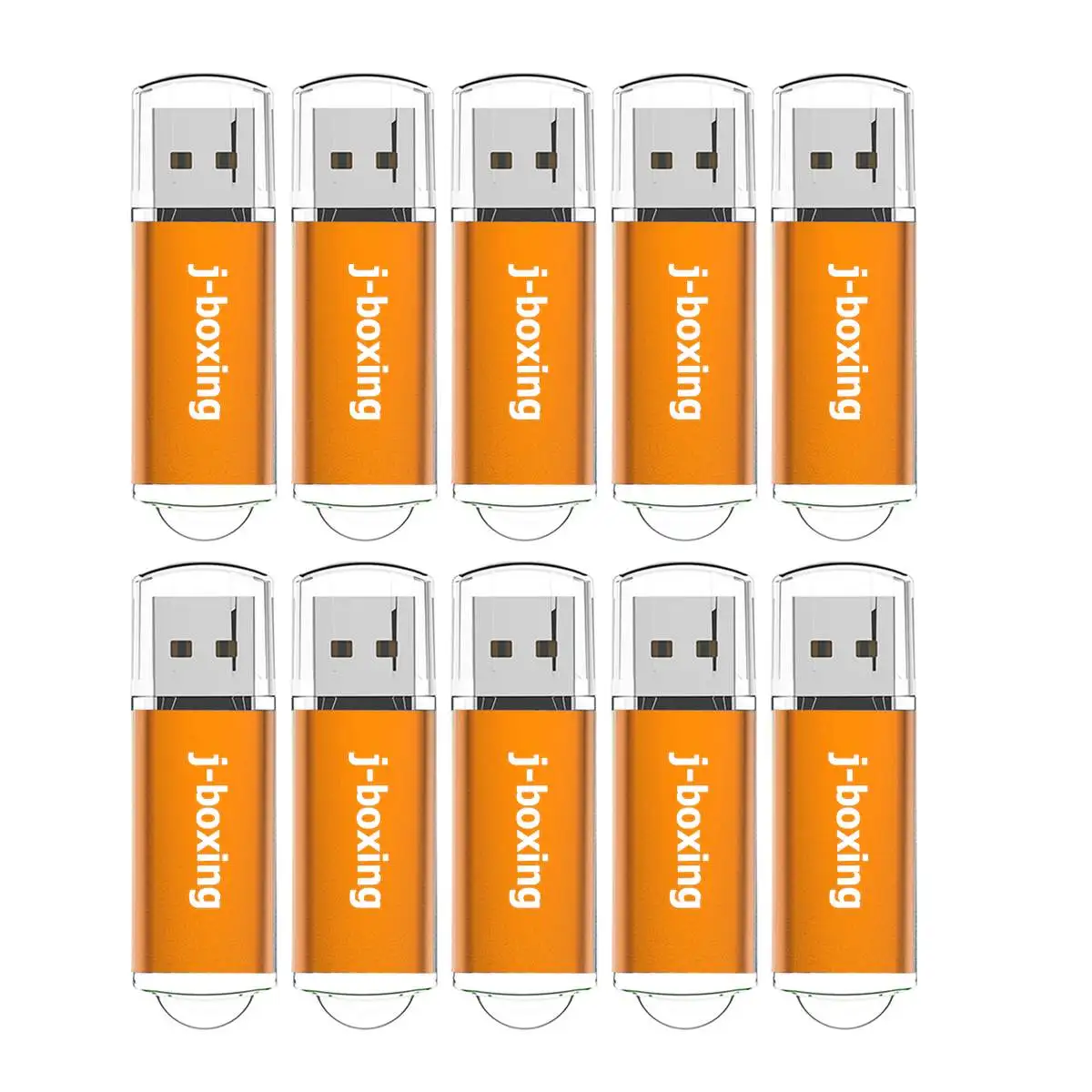 J-boxing 10PCS USB Flash Drive Bulk 64MB 128MB 256MB 512MB Small Cacapity Thumb Drive Jump Drive Memory Stick Pen Drives Orange