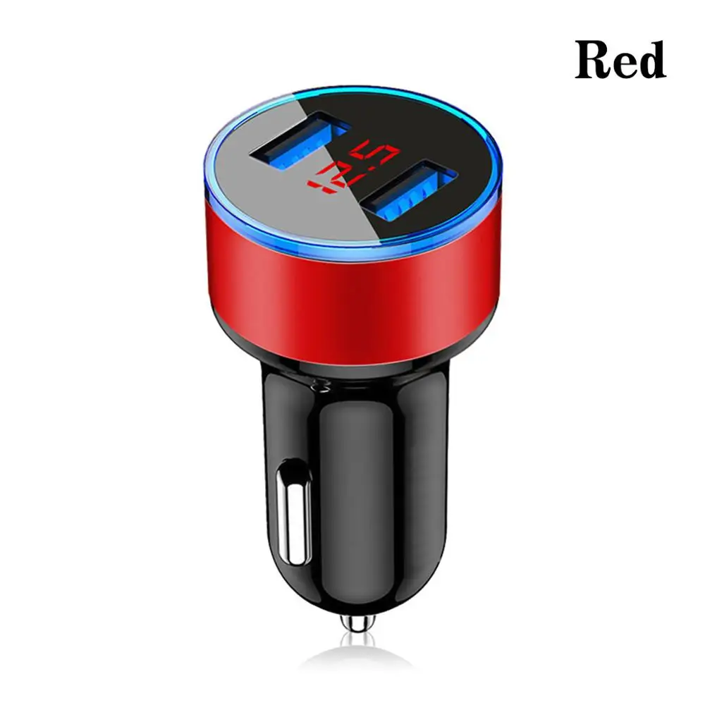Red 3.1A 5V двойной зарядное устройство USB с Отображение напряжения на светодиодном дисплее/текущий дисплей мобильного телефона автомобильное зарядное устройство для смартфона/планшета - Название цвета: Red