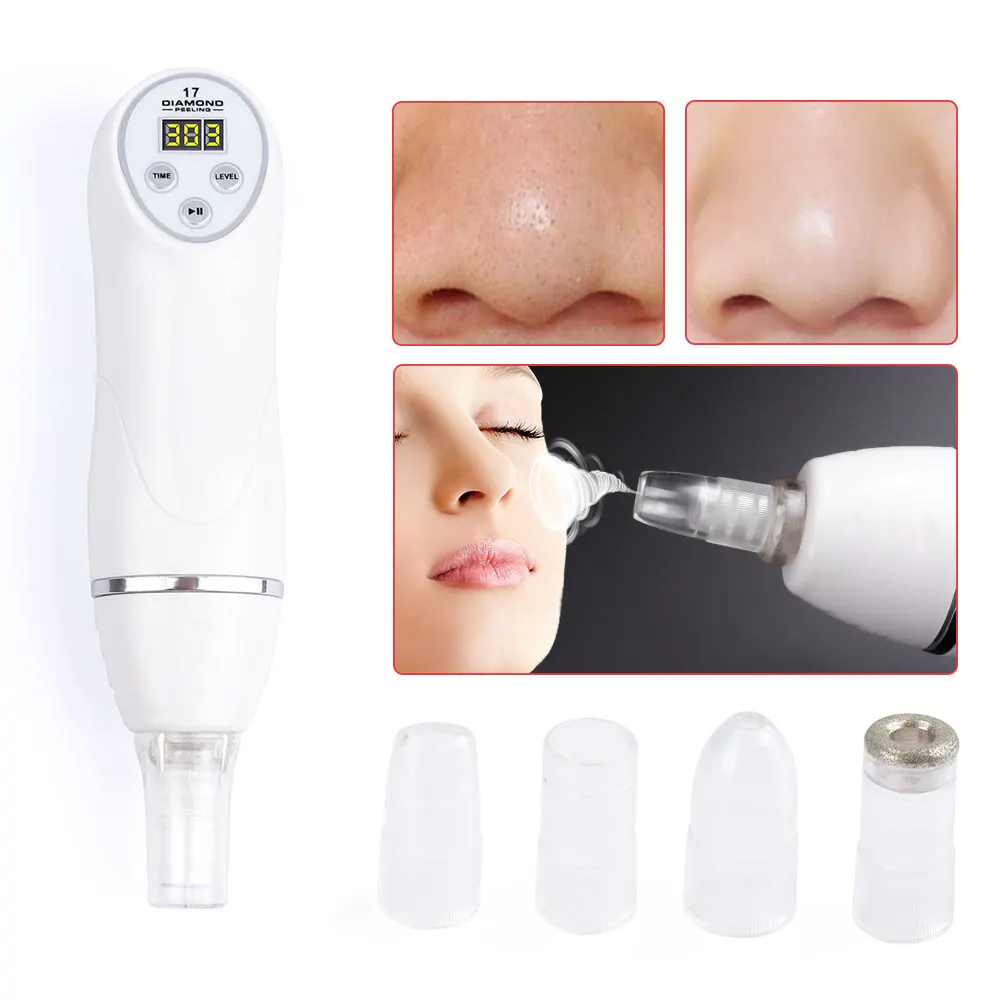 

Pore Cleaner Microdermabrasion Diamond Peeling Device Blackhead Remover Pore Acne Pimple Removal Dermabrasion Facial Vacuum