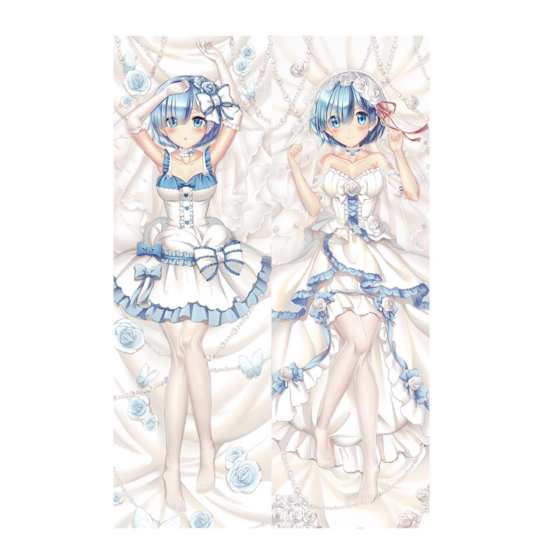 

Re Zero kara Hajimeru Isekai Seikatsu Rem Dakimakura Hugging Body Pillow Case Japanese Otaku Pillow Cushion Cover Bedding Gift