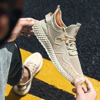 new sneaker fashion casual shoes vulcanized mens shoes flying woven mesh sports light large size breathable trend cool shoes