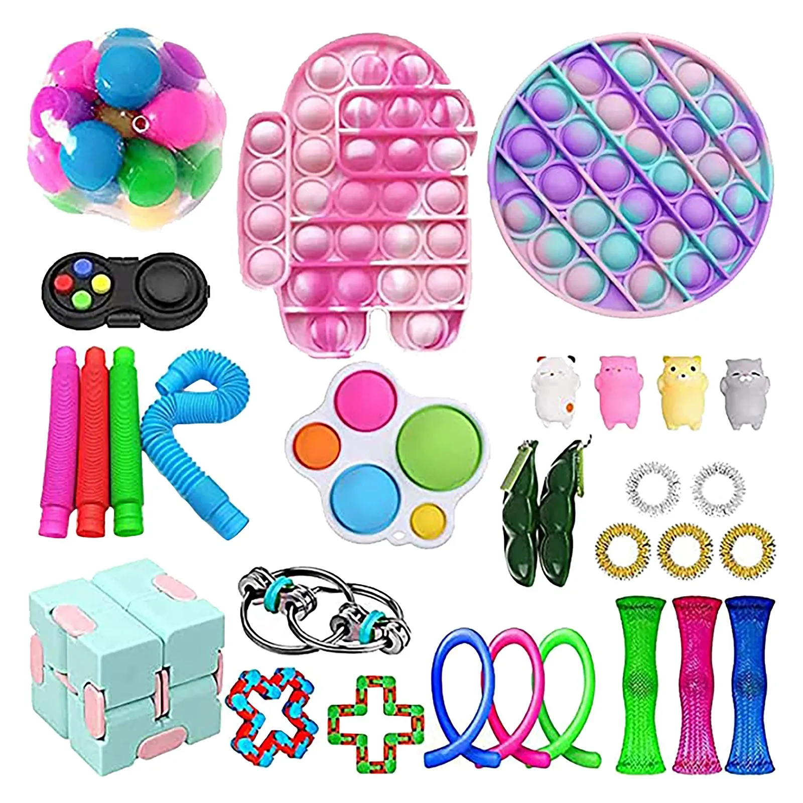 

Игрушки-антистресс, набор эластичных струн, подарочная упаковка для взрослых и детей, сжимаемые игрушки для снятия стресса
