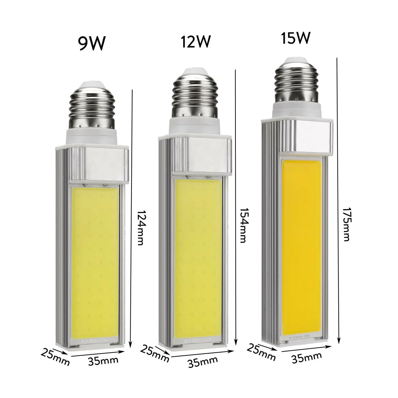 Светодиодный лампы 9 Вт 12 15 E27 G24 220 V/110 V светодиодный кукурузы свет COB прожектор 180