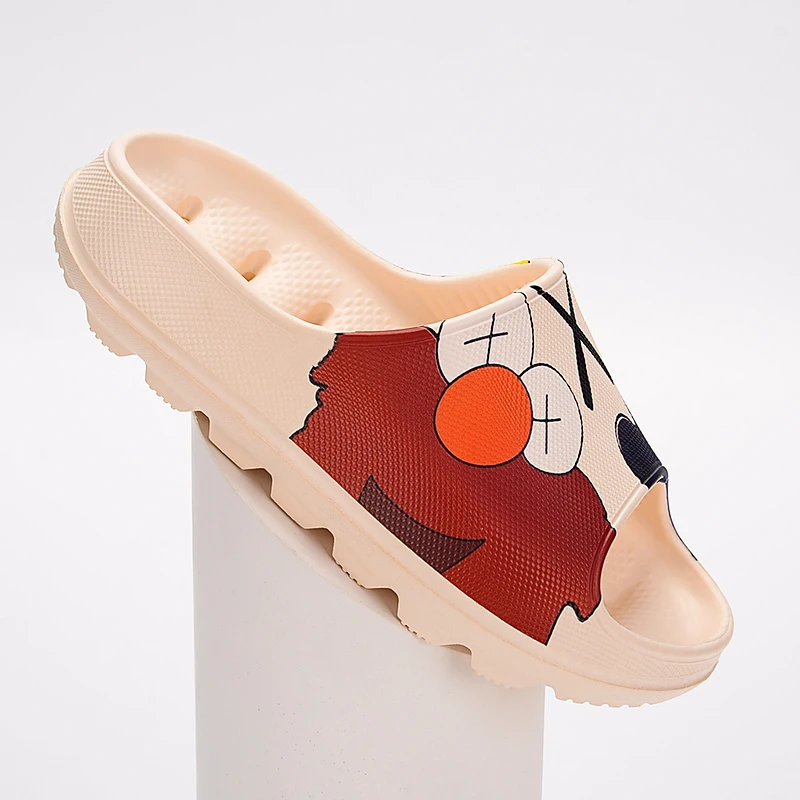 

2020 House Slippers Men Clogs Women Indoor Bathroom Slipper Soft Unisex Home Floor Hole Slides Cartoon Cute Ladies Beach Shoes