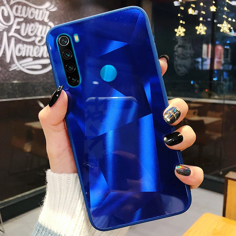 3D Diamond Case For Xiaomi Redmi Note 8 Pro Note 9S Redmi 9A 9C Mi Note 10 Lite Pro Poco C3 Cases Holographic Prism Laser Cover