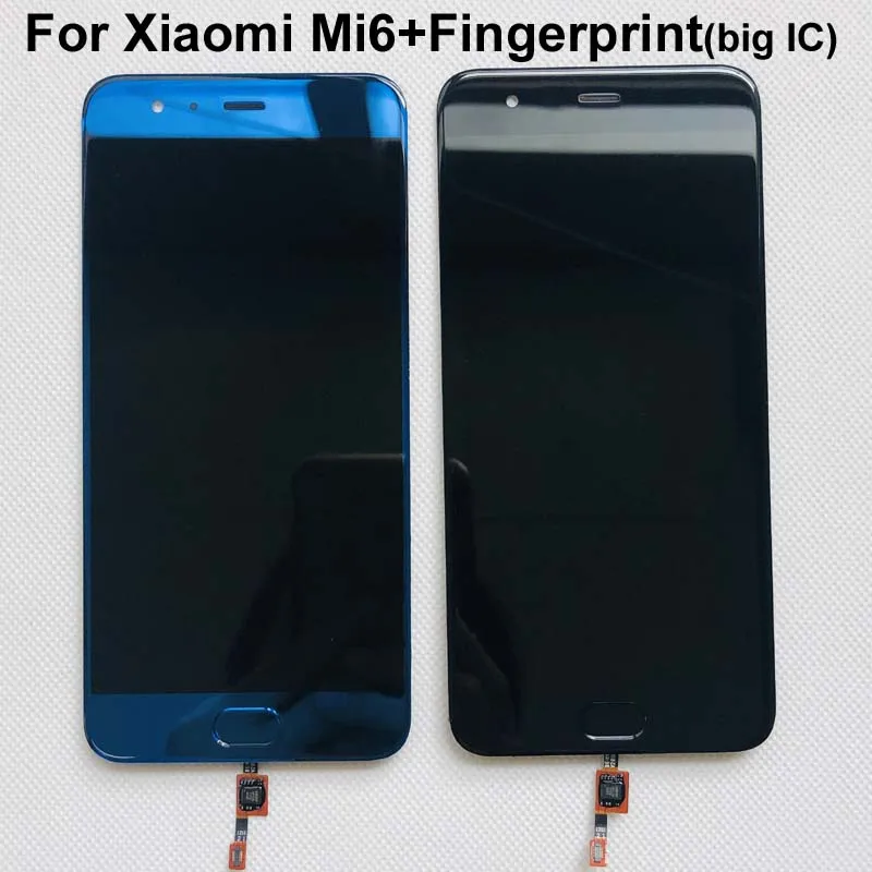 Оригинальный ЖК дисплей для Xiaomi Mi6 сенсорная панель 10 точек касания сканер