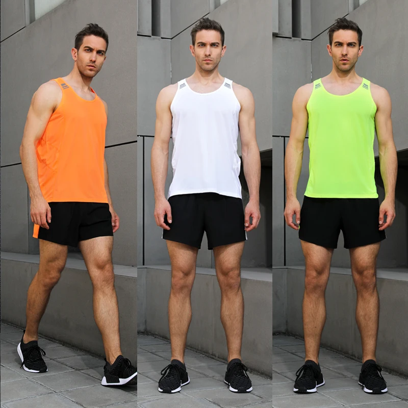 Мужские спортивные рубашки для тренажерного зала тренировок фитнеса стрингера