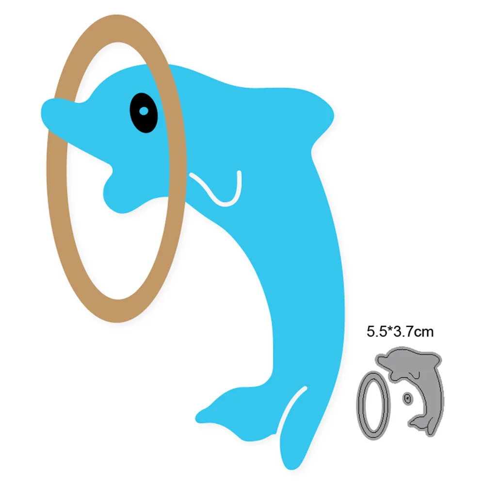 

2021 New Cutting dies Animal dolphin metal cutting dies cut die mold Scrapbook paper craft knife mould blade punch stencils dies