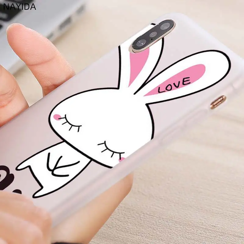 Мягкий силиконовый чехол для Xiaomi Redmi 9a 8a 7a 6a 5a 4a 9at 9Prime 9 8 7 6 5 K20Pro с милым кроликом |