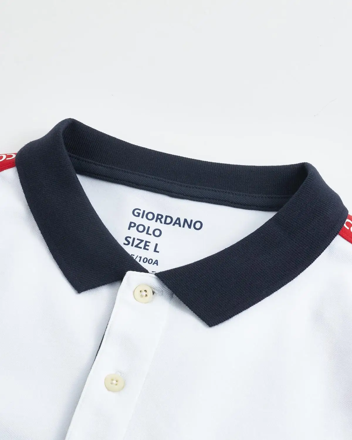 Мужская эластичная рубашка поло из лайкры Giordano прочная ребристая с короткими