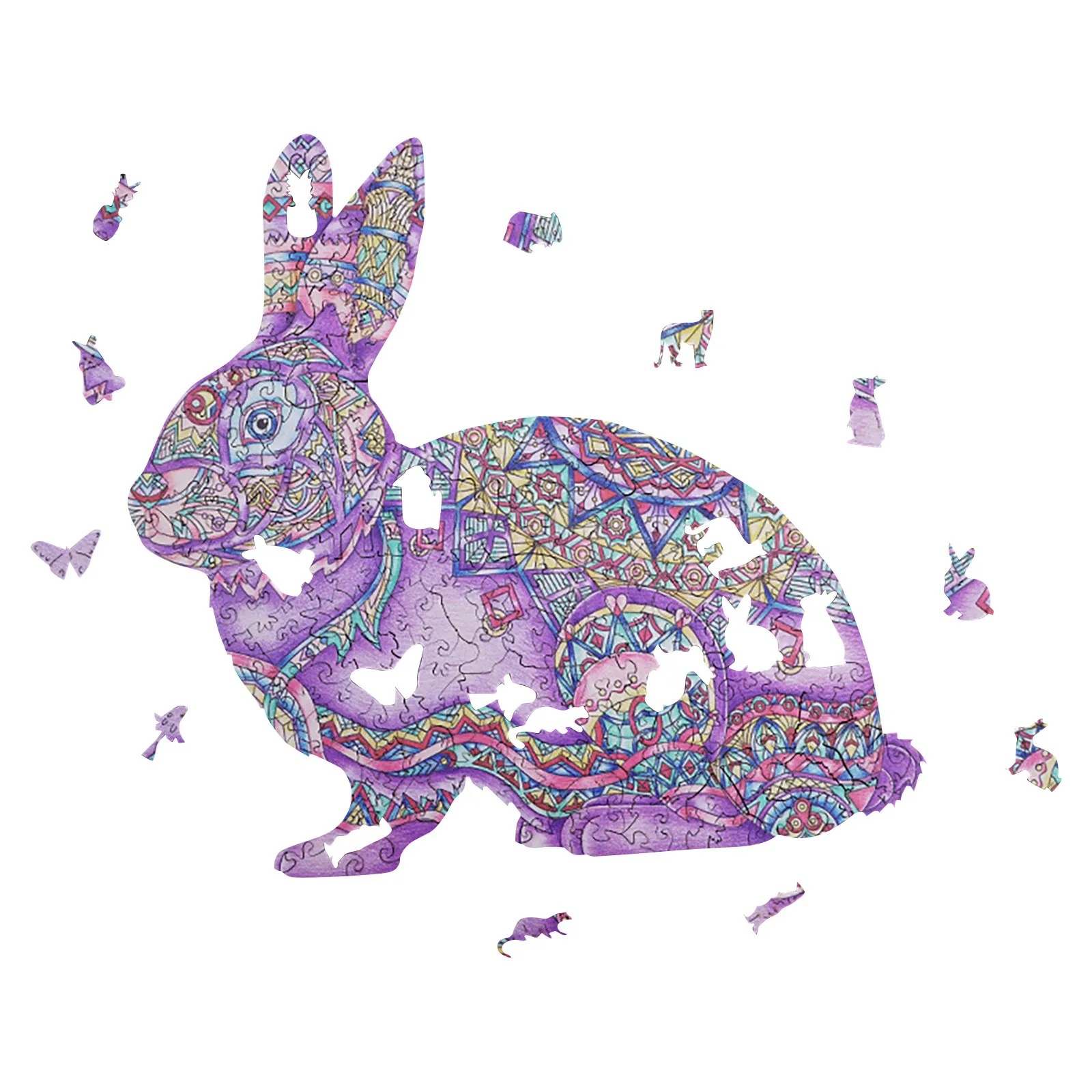 

Rainbow Wooden Puzzle For Adults Children DIY Wooden Puzzles Each Piece Is Animal Shaped Christmas Gift Wooden Jigsaw Puzzle