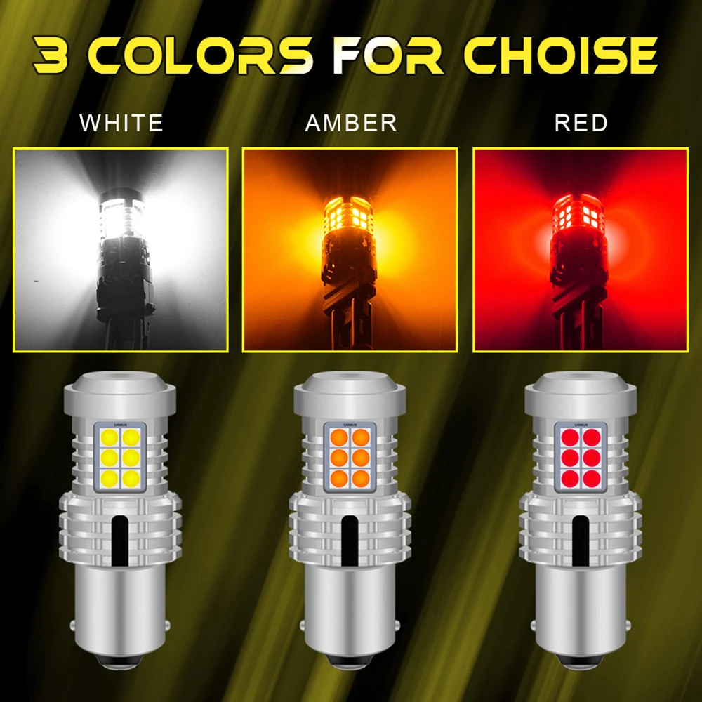 2x Canbus p21w Led BA15s 1156 Lamp White Orange Car Light Reverse Turn Signal Bulb for Mercedes Benz w204 w212 w203 w124 | Автомобили и
