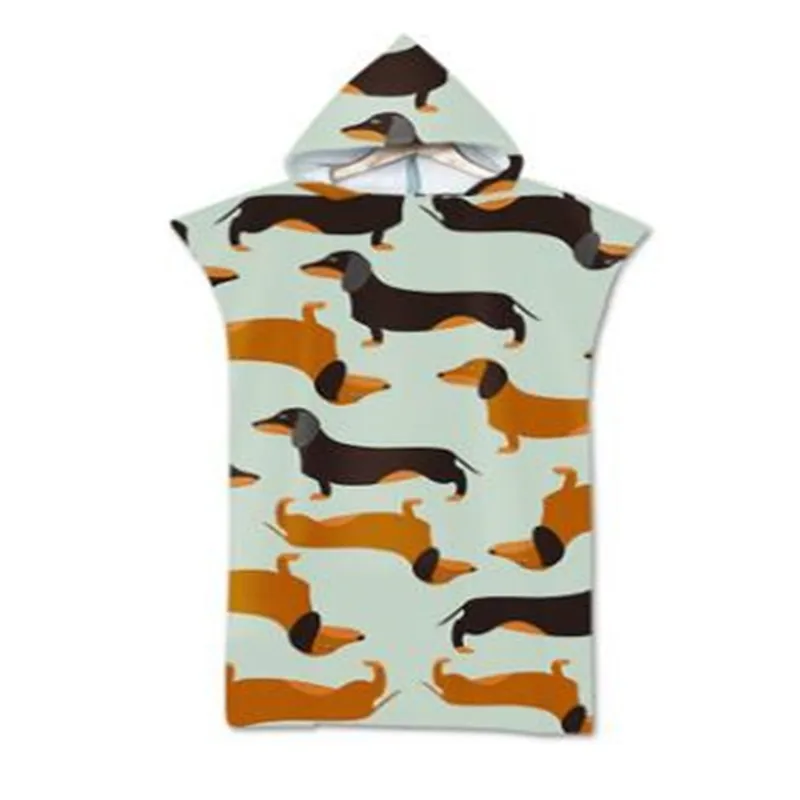 

Пляжное полотенце из микрофибры с капюшоном и пончо для взрослых, сменный халат, банный халат, быстросохнущая пляжная одежда