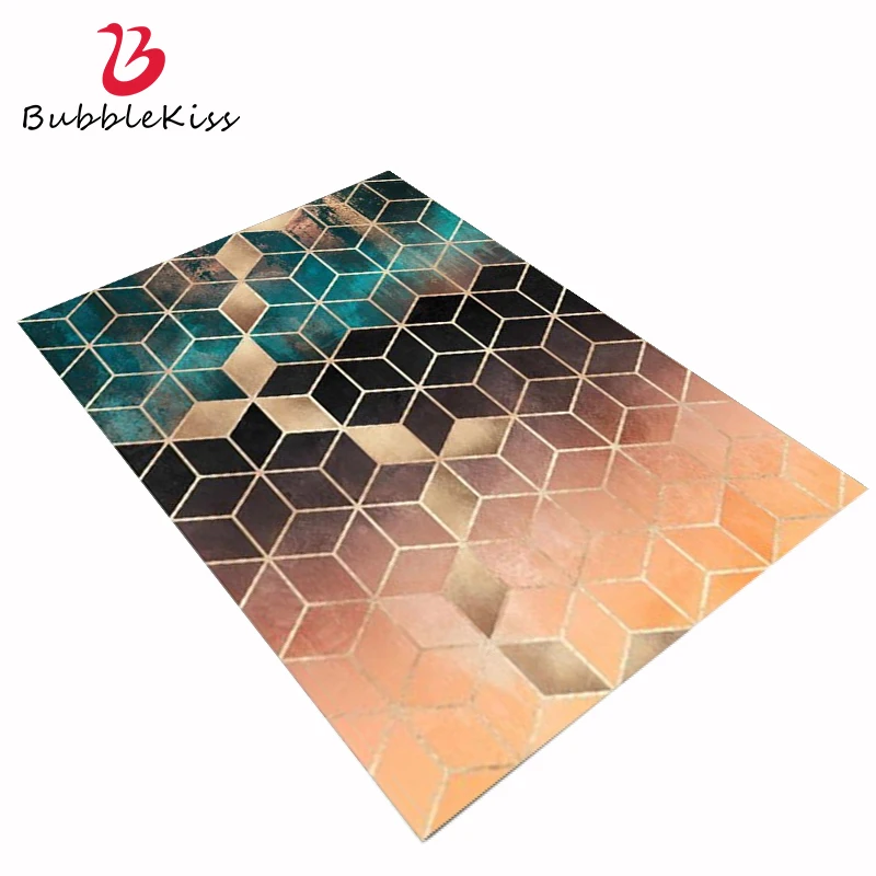 Пузырь поцелуй 3D ковер для Гостиная темно зеленый цвет золотистый и черный