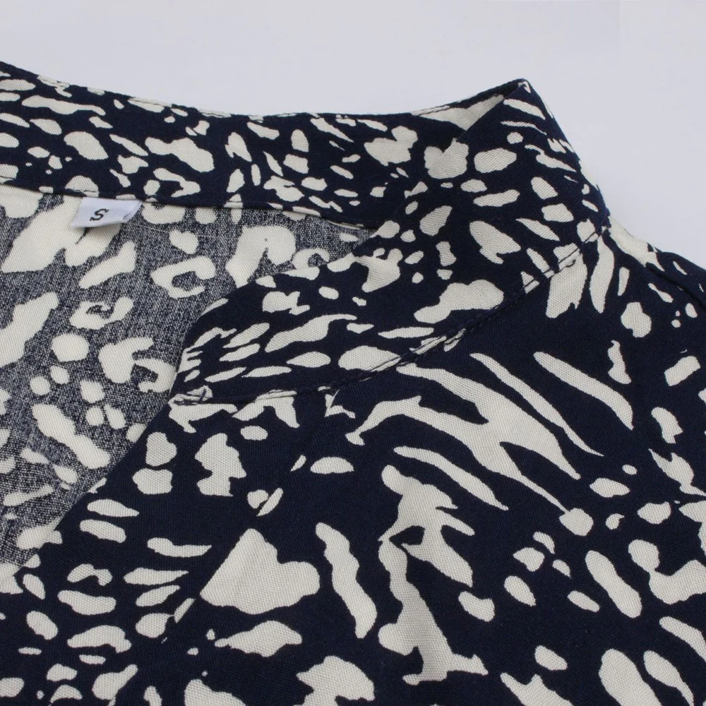 

Women Shirts Blouses Autumn Spring Fashion Casual Loose Ladies White Floral Print V Neck Button Up Ruffle Tops New Arrival 2021