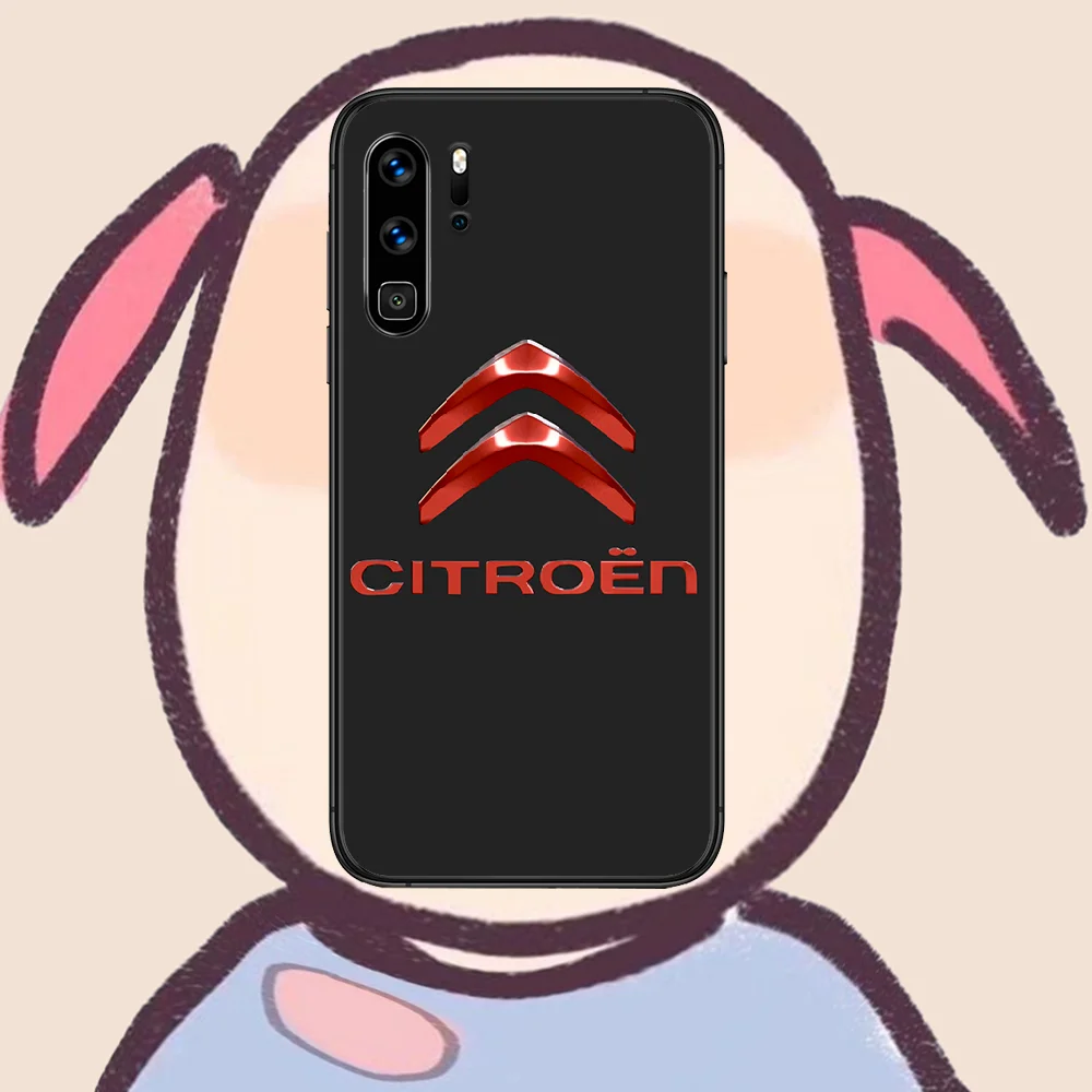 

Citroen car logo Phone Case For Huawei P Mate 10 20 30 40 Lite Pro smart Z 2019 nova 5t black Prime Silicone Cover Soft Shell