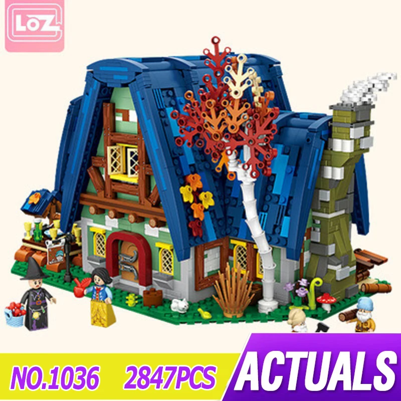 

LOZ 1036 эльфийский дом, мини-сборные модульные строительные блоки, кирпичи, игрушечная сцена, серия моделей, детская головоломка, рождественск...
