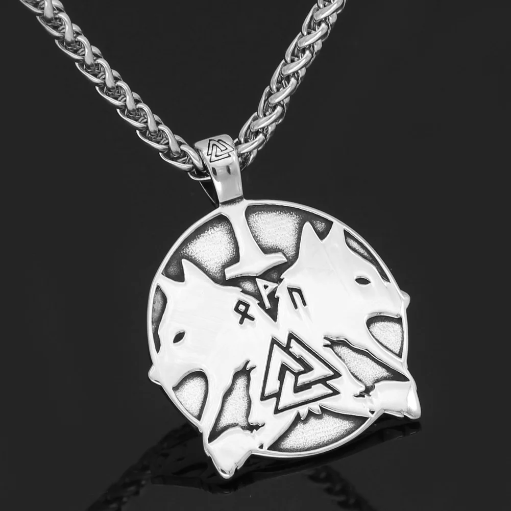 Подвеска в скандинавском стиле с изображением викингов Одина волка Огги и руны