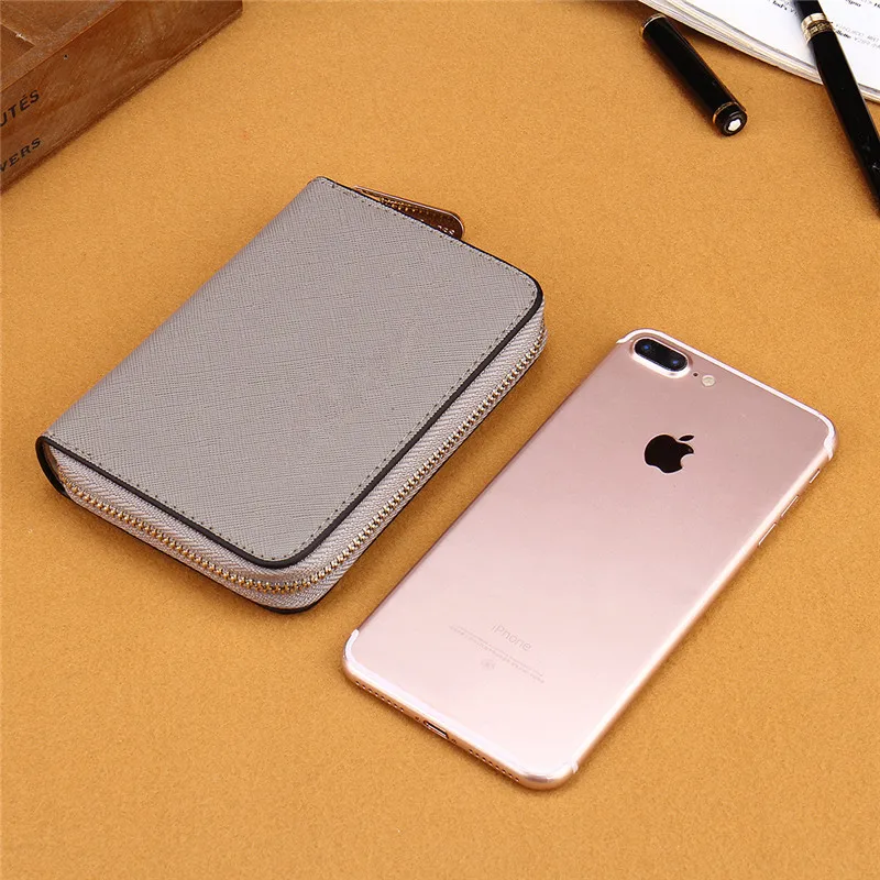 

New Women Card Wallets Female Purse high quality Leather Brand Retro Zipper Woman Long Wallet