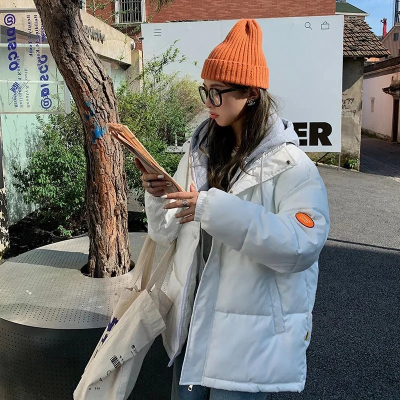 2021 New Winter Jacket Coat Women Warm Parkas Snow Wear Thicken Warm Cotton Padded Jacket Female Loose Wadded Jackets