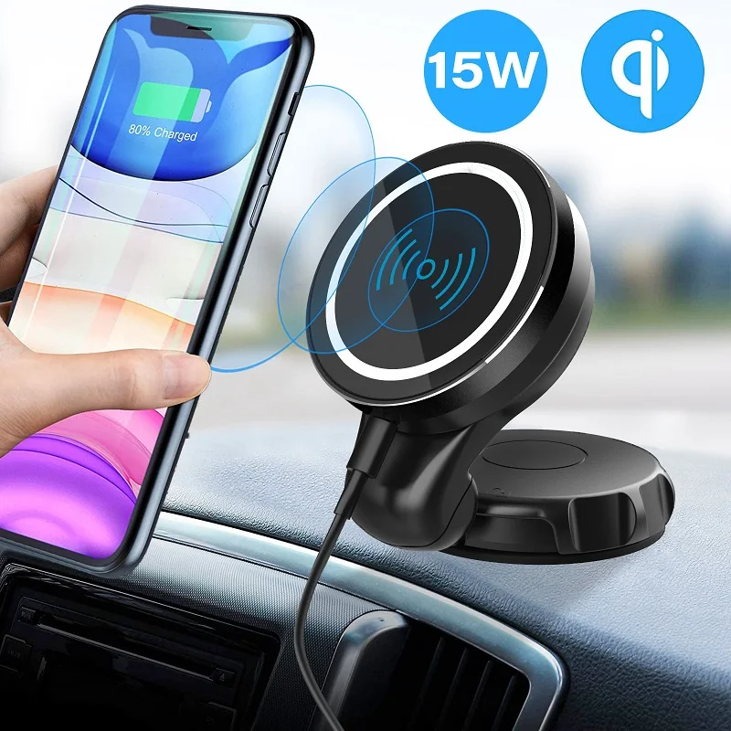 

Magnetic Wireless Car Holder Car Mount Charger Dashboard Phone Holder for iPhone 12 11 Pro Max Samsung Huawei Car Quick Charger