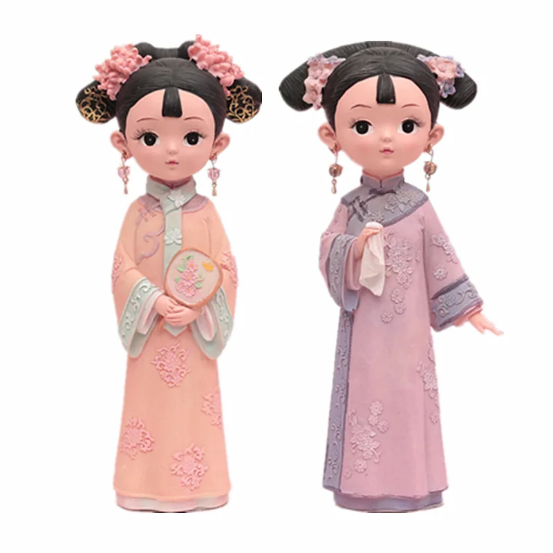 

Chinese Ethnic Style Diy Pendant Ancient Princess Piano Chess Calligraphy and Painting Girl Palace Style Retro Ornaments