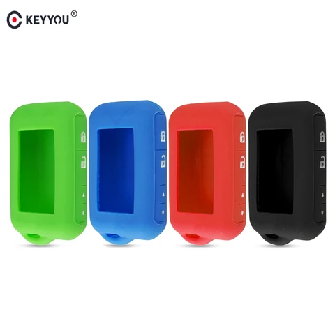 Силиконовый чехол для ключа KEYYOU для двухсторонней автомобильной сигнализации для Starline E60 E61 E62 E90 E91 брелок для ключа дистанционного управления