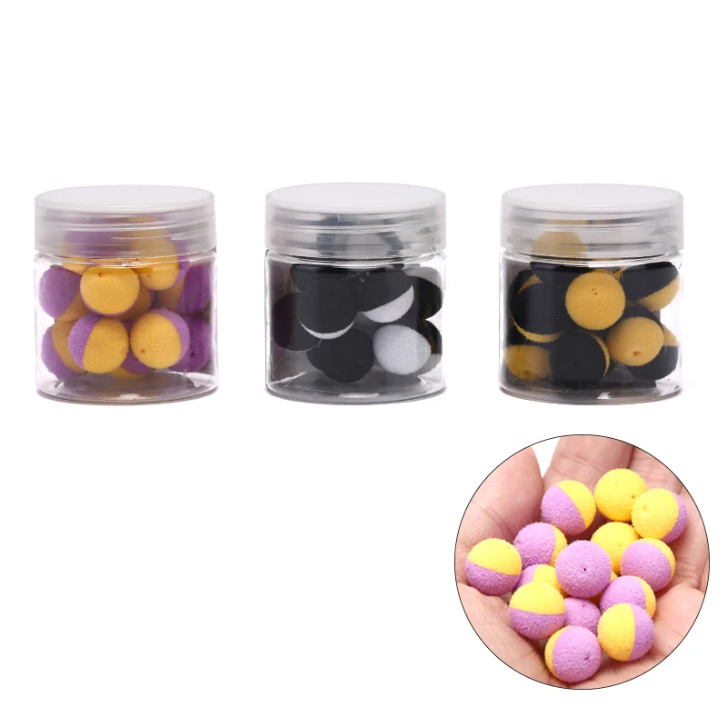 

15Pcs/1Bottle Carp Fishing Boilies Bait Duo Foam Pop Up Imitation Bait for Carp Hair Zig Rig Feeder Fishing Boilies Ball
