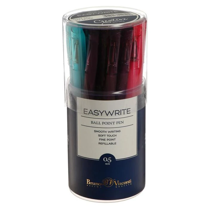 Ручка шариковая BrunoVisconti EasyWrite Creative узел 0.5 мм синие чернила матовый корпус Silk Touch