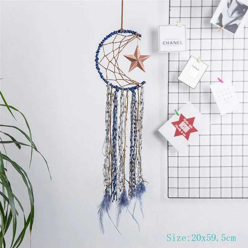 Луна Звезда хлопок ручная работа Ловец снов ИД Мубарак Декор для дома Рамадан