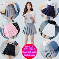 pleated skirt high waisted and thin female student skirts 2021 new a line skirt lattice skirt versatile short skirt mini skirts